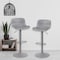 Amerihome Adjustable Height Solid Color Monochromatic Bar Stool Set, Gray, PR BS199GSET - alternate 2